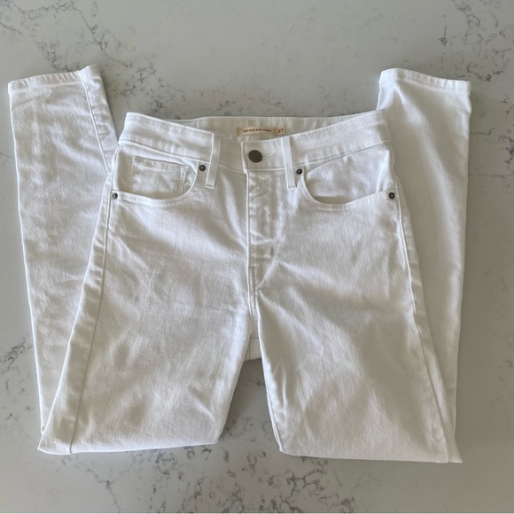 Levi’s 721 HIGH RISE SKINNY WOMEN'S JEANS. White. - Picture 6 of 12